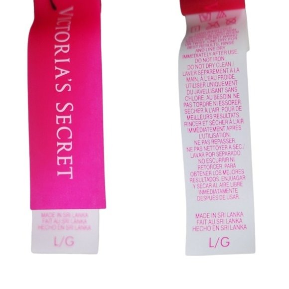 Victoria's Secret Black Macrame Net Back Halter Neck Swimsuit Bikini Top Size L - Picture 5 of 5